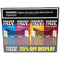 Night Owl Variety Display Pipe Tobacco Cigars 120ct 