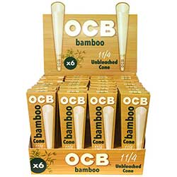 OCB Bamboo Cones 1.25 32 Packs of 6 