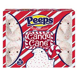Peeps Marshmallow Candy Cane Chicks 3oz 10ct 