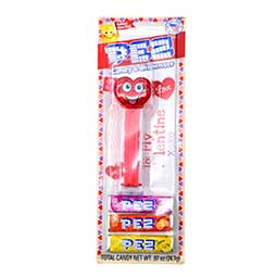 Pez Valentines Crystal Happy Heart Dispenser with Candy Rolls 