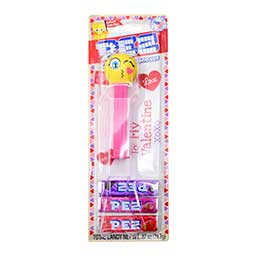 Pez Valentines Kissy Face Dispenser with Candy Rolls 