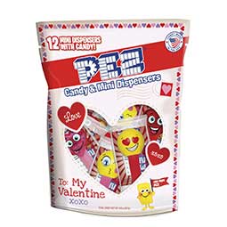 Pez Valentines Love Candy and Mini Dispensers 12ct Bag 