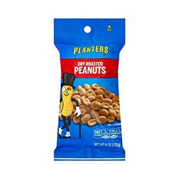 Planters Bold and Savory Dry Roasted Peanuts 6oz Bag 