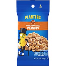 Planters Honey Roasted Peanuts 6oz Bag 