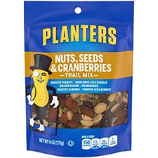 Planters Trail Mix Nuts Seeds and Cranberries 6oz Bag 