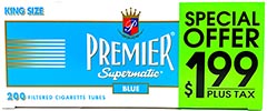 Premier Supermatic Light King Size Tubes 200ct PP 1.99 