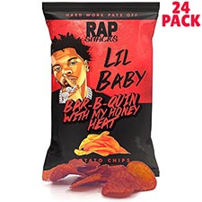 RAP SNACKS Lil Baby Bar B Quin With My Honey Heat 2.5oz Bags 24ct Box 