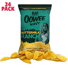RAP SNACKS Lil Durk Buttermilk Ranch Oowee Wavy 2.5oz Bags 24ct Box 