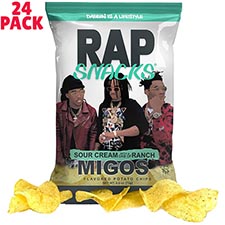 RAP SNACKS Migos Sour Cream With A Dab of Ranch 2.5oz Bags 24ct Box 