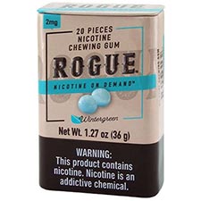 Rogue Nicotine Gum Wintergreen 2mg 5 Pack 