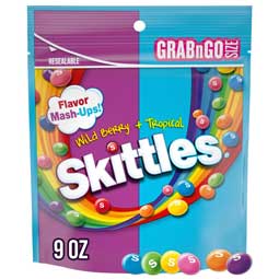 Skittles Wildberry and Tropical Mash Ups 9oz Pouch 