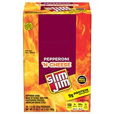 Slim Jim Pepperoni n Cheese 18ct Box 