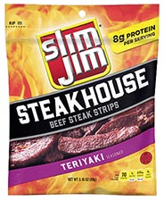 Slim Jim Steakhouse Teriyaki Strips 3.15oz Bag 