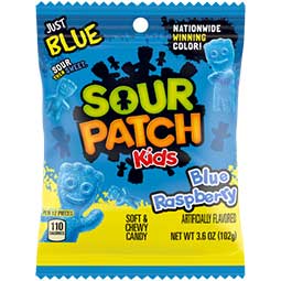 Sour Patch Kids Blue Raspberry 3.6oz Bag 