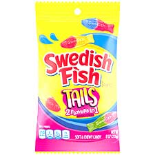 Swedish Fish Assorted Big Tails 8oz Bag 