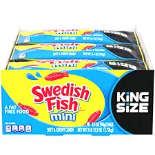 Swedish Fish Mini Red King Size 3.4oz 18ct Box 