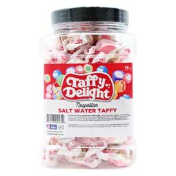 Taffy Delight Neapolitan Salt Water Taffy 16oz Jar 