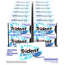 Trident Sugar Free Gum White Peppermint 12ct Box 