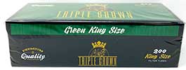 Triple Crown Cigarette Tubes Green King Size 200ct 