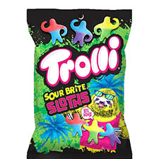 Trolli Sour Brite Sloths 4.5oz Bag 