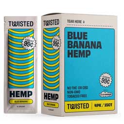 Twisted Hemp Blue Banana Wraps 15ct 
