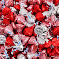Valentines Milk Chocolate Kisses 1lb 