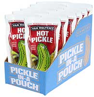 Van Holtens Jumbo Hot Dill Pickle Pouches 12ct 