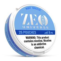 ZEO Universe Nicotine Pouches Mint Breeze 9mg 5ct 