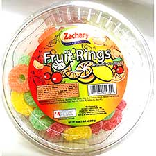 Zachary Assorted Fruit Rings 24oz Tub 
