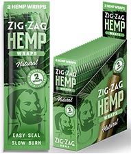 Zig Zag Hemp Wraps Natural 25 Packs of 2 