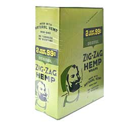 Zig Zag Hemp Wraps Original 25 Packs of 2 