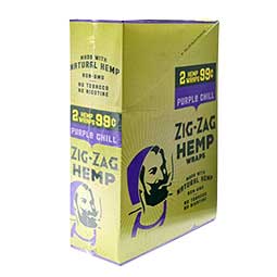 Zig Zag Hemp Wraps Purple Chill 25 Packs of 2 