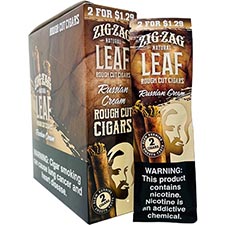 Zig Zag Leaf Rough Cut Cigars Russian Cream 15 Packs of 2 