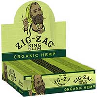 Zig Zag Organic Hemp King Rolling Papers 24ct Box 