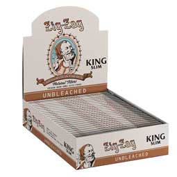 Zig Zag Vintage Unbleach King Size Rolling Papers 24ct Box 