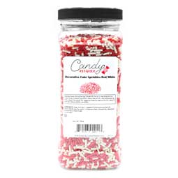 Candy Retailer Decorative Cake Sprinkles Red and White 16oz 