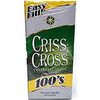 Criss Cross Cigarette Tubes Menthol 100s 200ct 