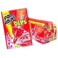 Pop Rocks Dips Sour Strawberry 18ct Box 