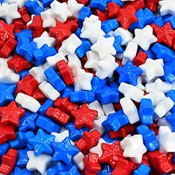 All American Patriotic Red White and Blue Candy Stars 1 Lb 