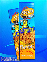 Planters Honey Roasted Peanuts 18 1.75OZ Tubes 