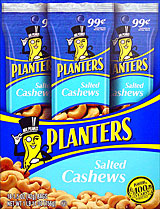 Planters Salted Cashews 18 1.5oz Tubes 