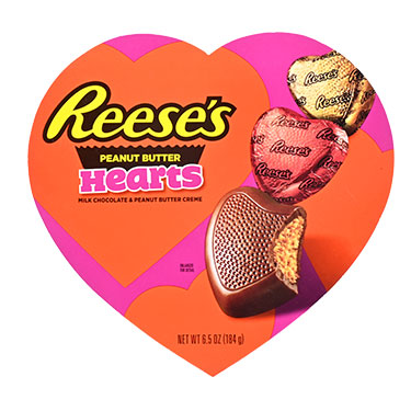 Reeses Peanut Butter Hearts 6.5oz Heart Box 