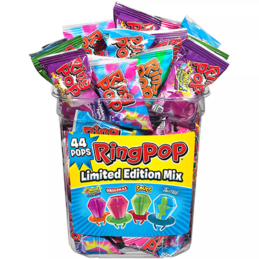 Ring Pop Assorted Flavors 44ct Tub 