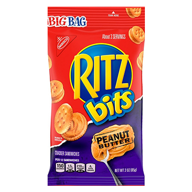 Ritz Bits Peanut Butter Crackers 3oz Bag 