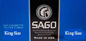 Sago Cigarette Tubes Light 200ct Box 