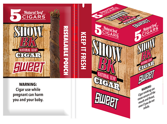 Show BK Sweet Natural Leaf Cigars 8 5pks 