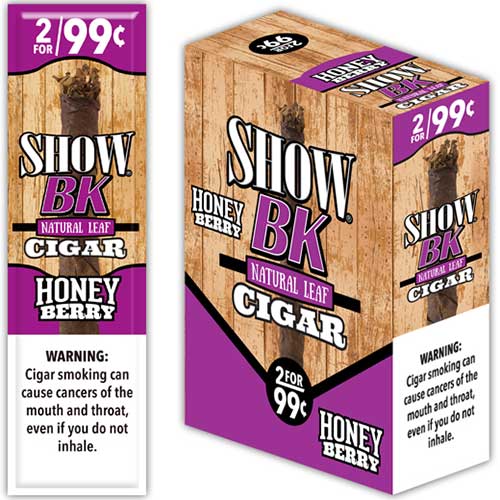 Show BK Honey Berry Natural Leaf Cigars 15 2pks 