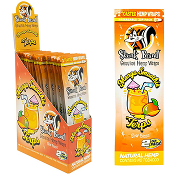 Skunk Brand Hemp Wraps Mango Smoothie 25 Packs of 2 