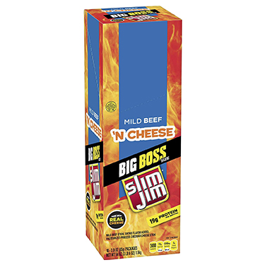 Slim Jim Big Boss Beef n Cheese 18ct Box 