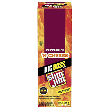 Slim Jim Big Boss Pepperoni n Cheese 18ct Box 